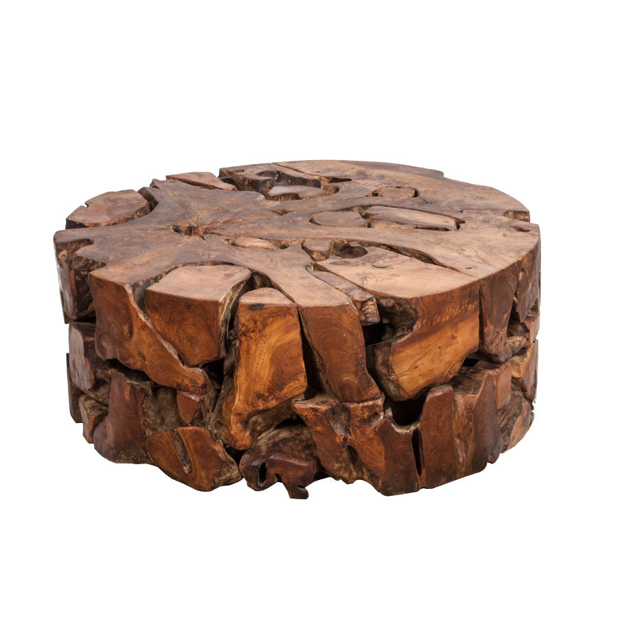 Altıncı cadde puzzle yuvarlak kök sehpa teak teakpuzzle ...