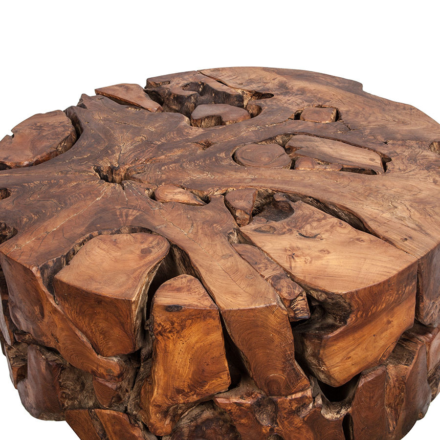 Altıncı cadde puzzle yuvarlak kök sehpa teak teakpuzzle ...